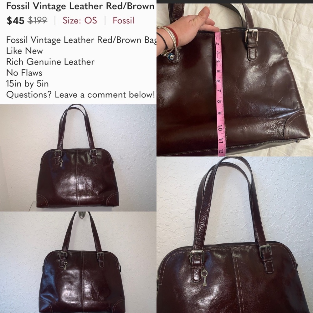 4 Assorted Leather Purses Bundle Michael Kors & F… - image 3